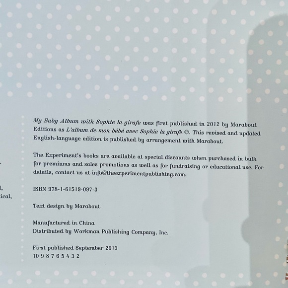 Sophie La girafe baby book, unisex, unused. - Picture 15 of 16